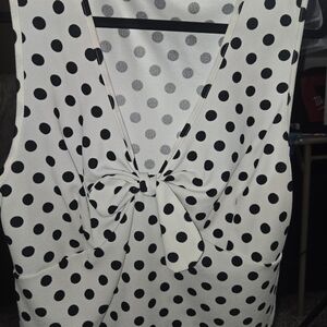 Fashion to Figure Black and White Polka Dot Top